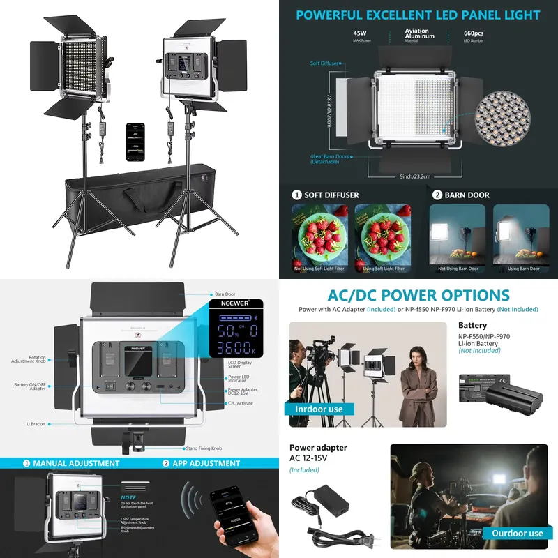 Photography Lighting Kit Neewer - Fotoğraf ve Video Aydınlatma Seti 3200K-5600K
