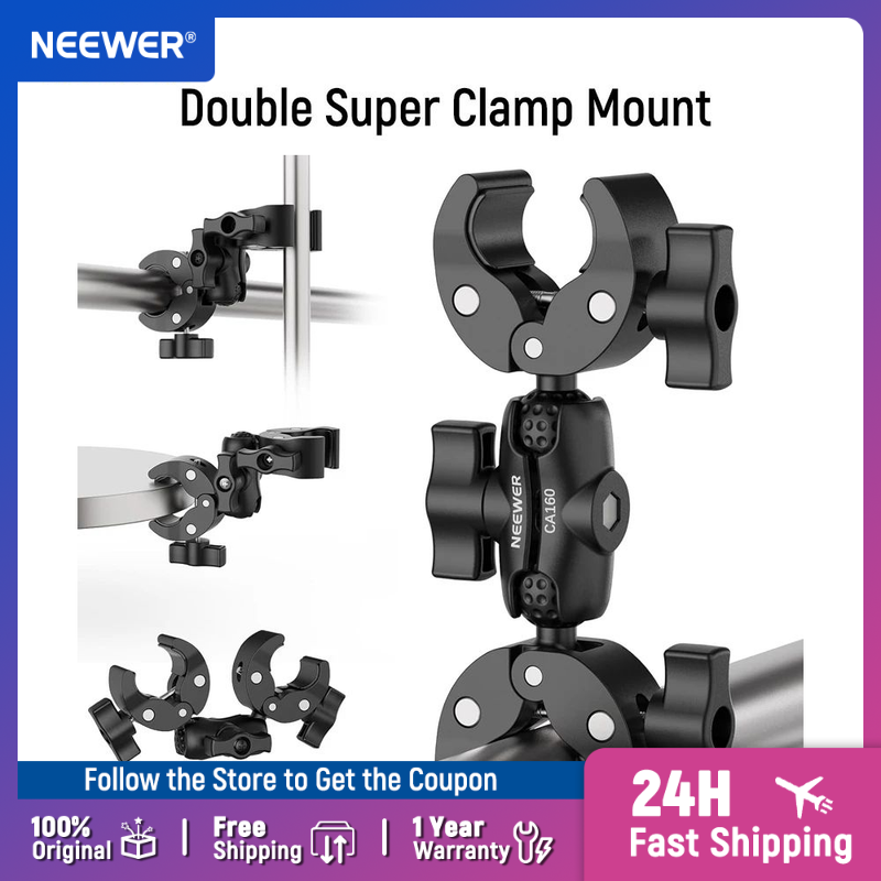 Photography Lighting Kit Neewer - NEEWER Çift Süper Kelepçe Montaj Aparatı
