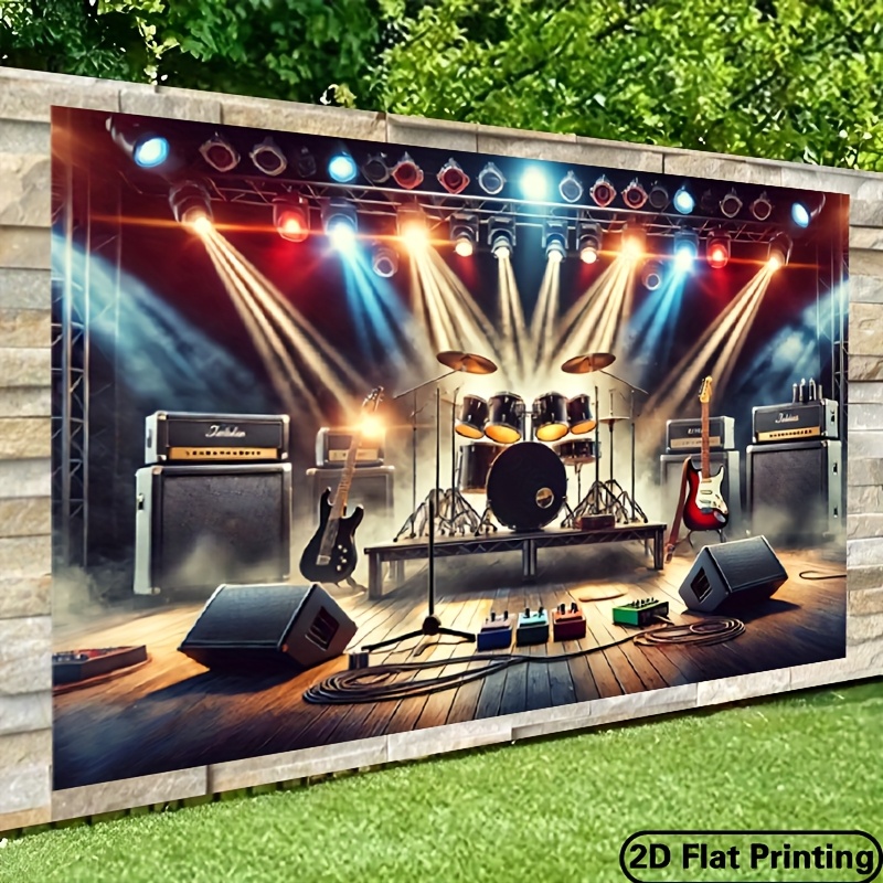 Photography Lighting Background - 2D Düz Alfabe Dize Işıkları Arka