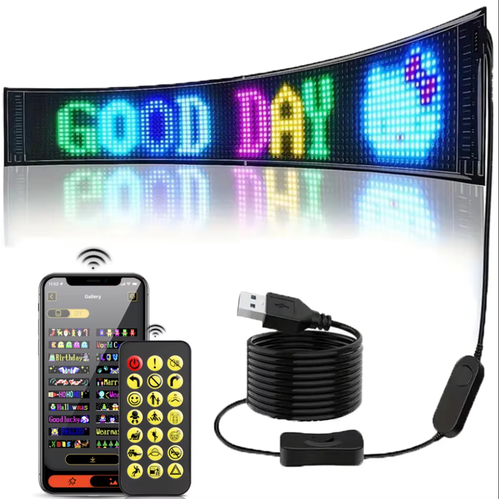 Video Light Panel Led - 16x96 LED'li Matris Piksel Panel, Kayan