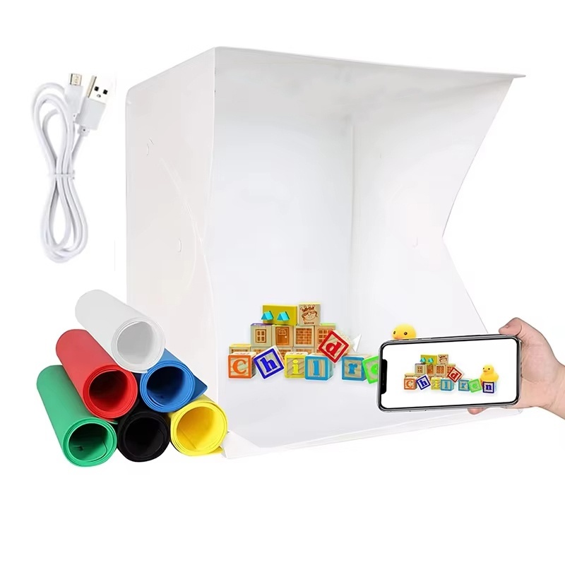 Photography Lighting Background - Katlanabilir Işık Kutusu Taşınabilir Fotoğrafçılık LED