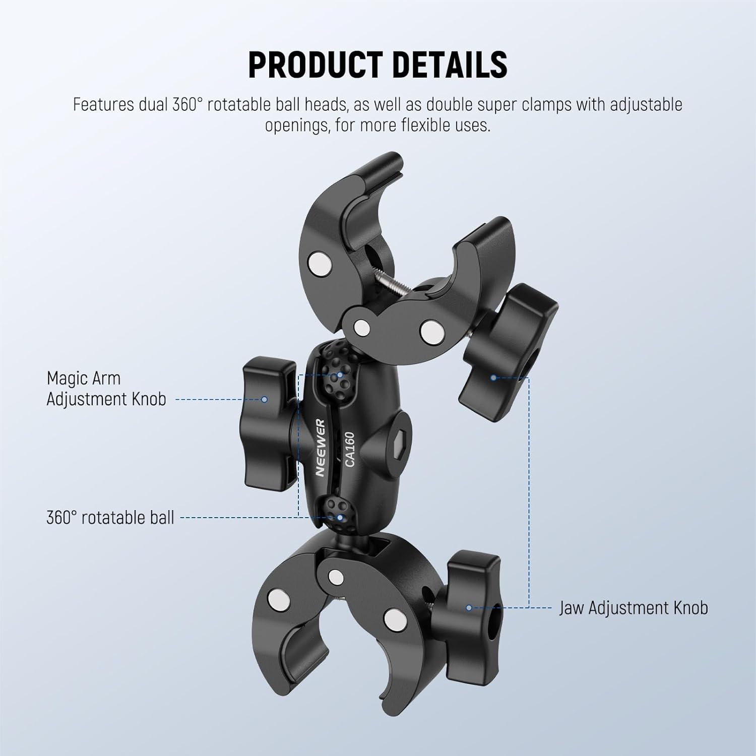 NEEWER Çift Süper Kelepçe Mont - Photography Lighting Kit Neewer incelemesi ve fiyatı
