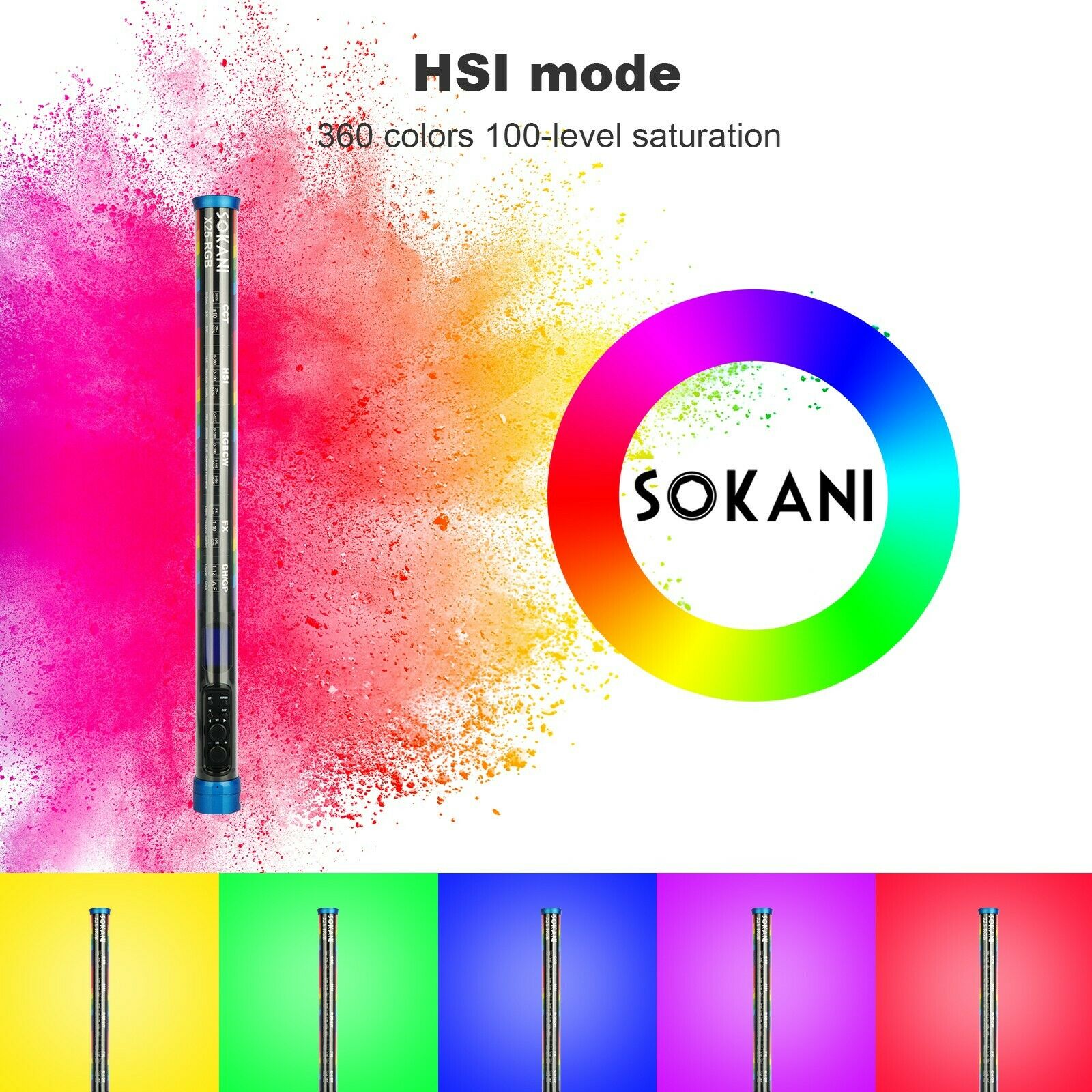 Sokani X25 RGB LED Video Işığı - Photography Lighting Wand incelemesi ve fiyatı
